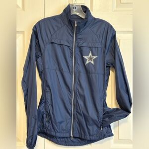 Women's Navy “COWBOYS “Star Varsity  windbreaker Jacket. S